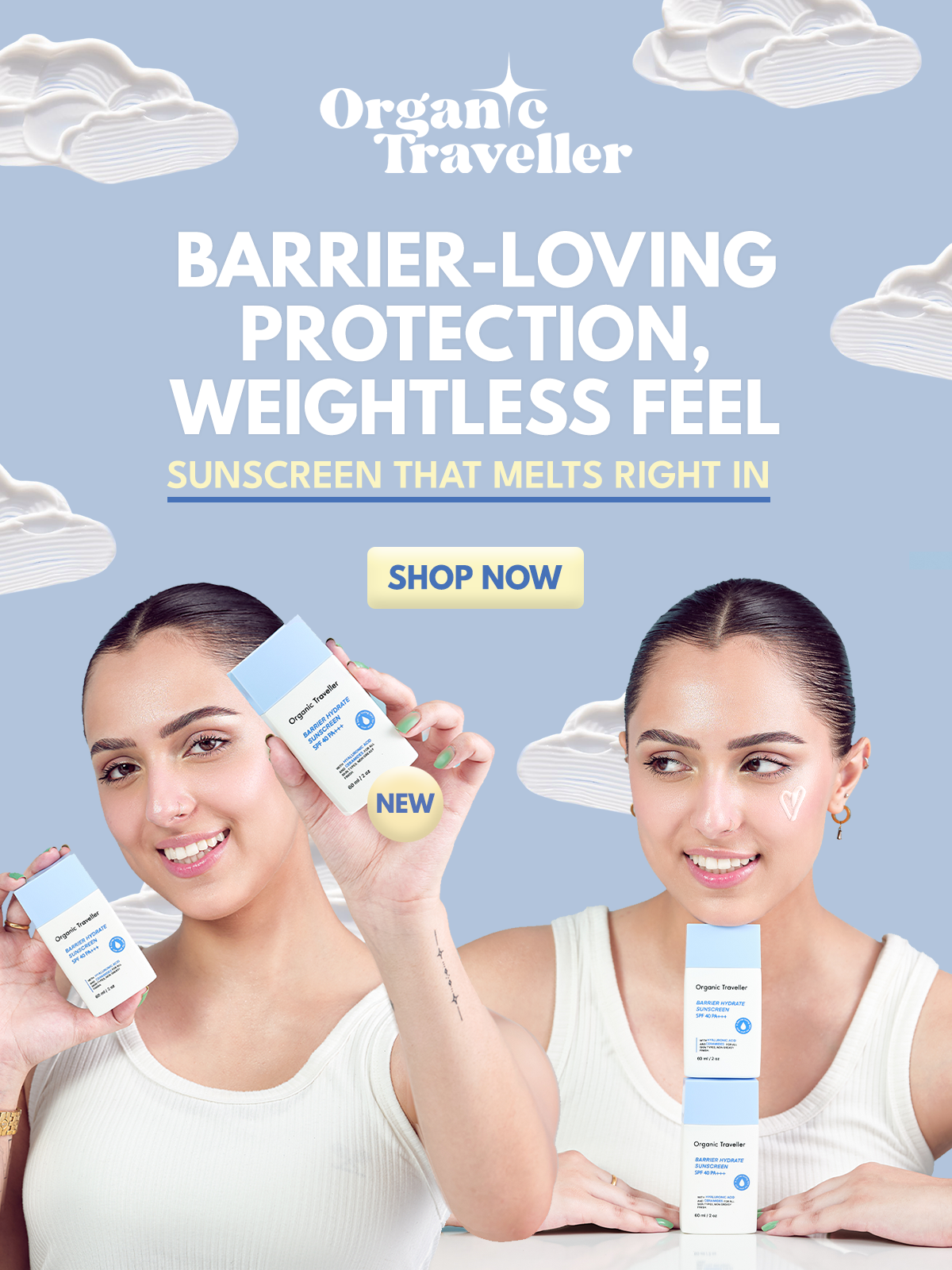 Say Hello to Sun-Safe Adventures: Meet Our SPF 40 Sunscreen with Hyaluronic Acid