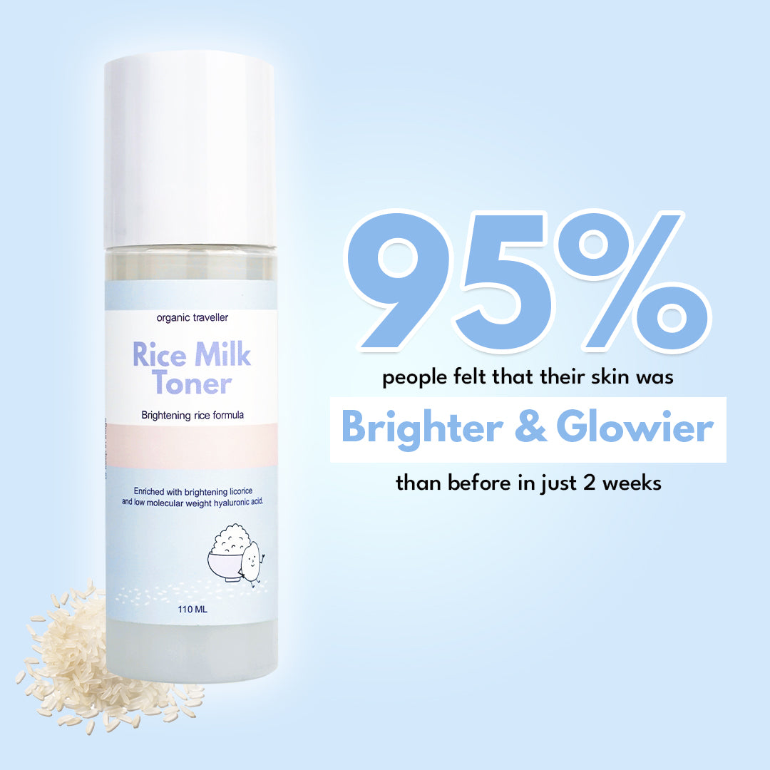 Rice Milk Toner: Brightening formula | Organic Traveller Skincare